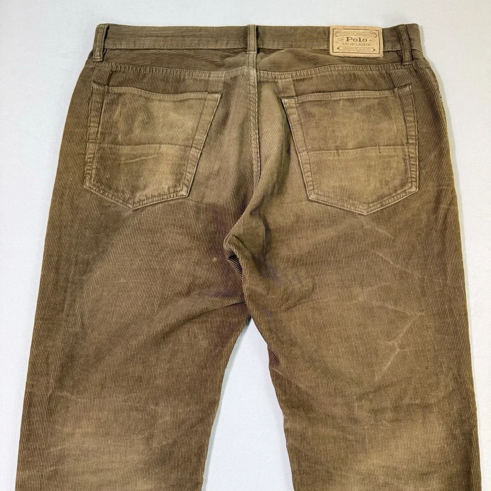 Polo Ralph‎ Lauren Pants Men's 34x30 Brown Corduroy The Hampton Straight Preppy
